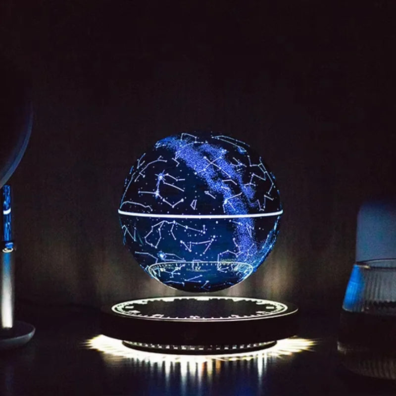Magnetic Levitation Globe Lamp - LED Floating Globe Light Fixture with Rotating Design 2