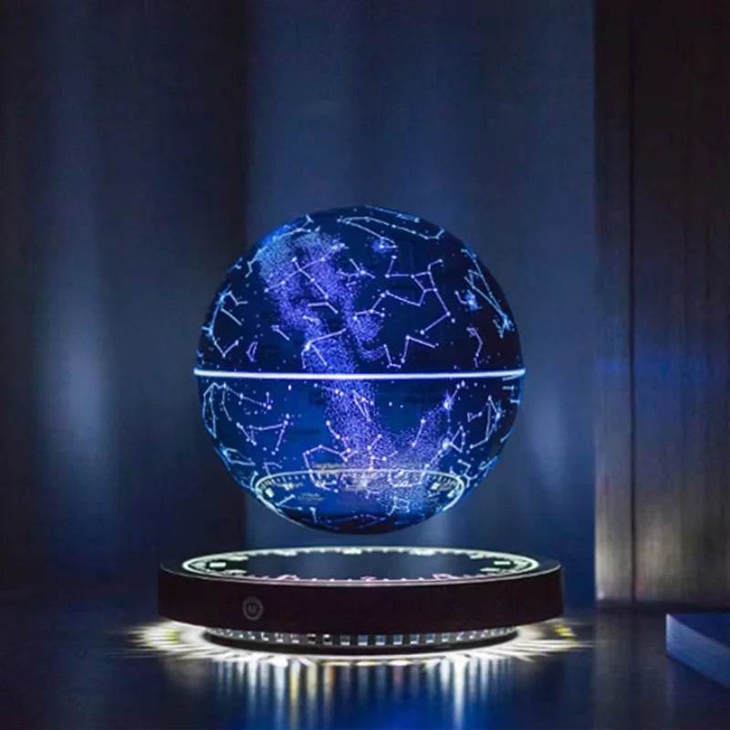Magnetic Levitation Globe Lamp - LED Floating Globe Light Fixture with Rotating Design 4