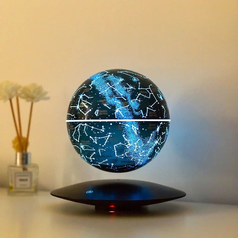 Magnetic Levitation Globe Lamp - LED Floating Globe Light Fixture with Rotating Design 5