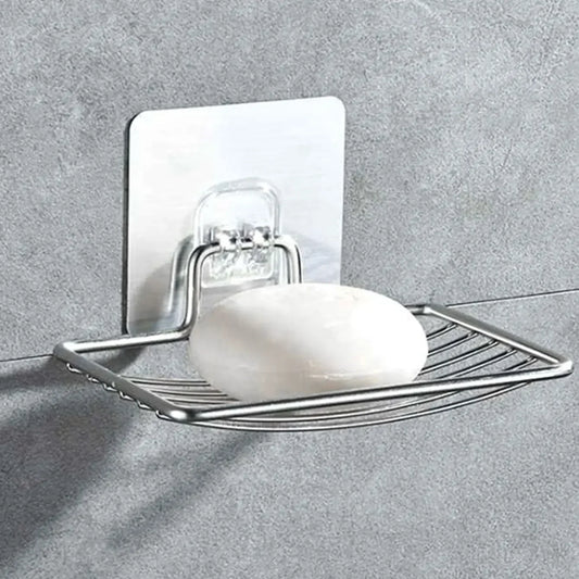 SOAP SHELF – Porta Sapone in Acciaio Inossidabile da Parete con Design Drenante per un Bagno Pulito e Ordinato