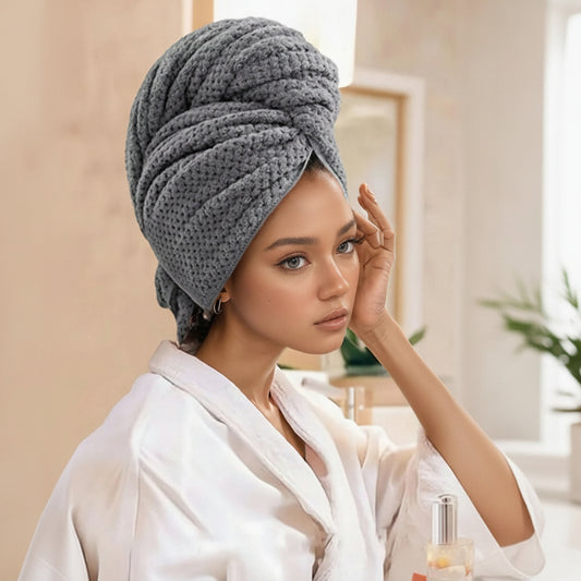 VELVADRY – Coral Velvet Haartuch zum schnellen Trocknen und zur Frizz-reduzierenden Haarpflege