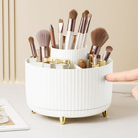 COSMETIC SPIN – 360° rotating makeup organizer with compact multi-slot storage for brushes, cosmetics, and daily essentials