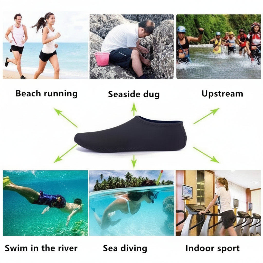 AQUAFLOW – Quick-Dry Water Shoes with Non-Slip Sole for Beach & Swimming