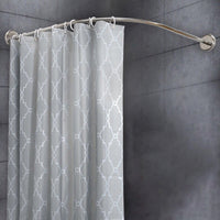 FLEXICURVE – Extendable L-Shaped Shower Curtain Rod with Punch-Free Stainless Steel Installation for Modern Bathrooms