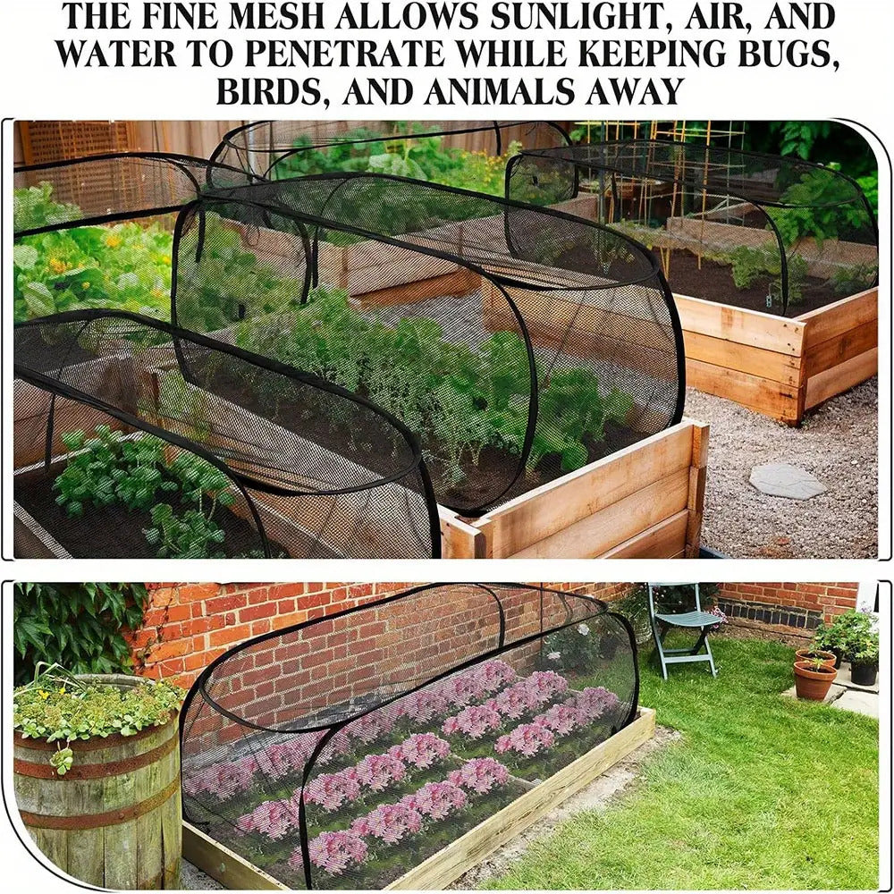GROWSAFE - Cubierta protectora de malla para invernadero diseñada para proteger plantas naturalmente al aire libre.