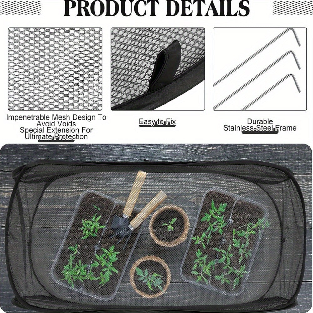GROWSAFE - Cubierta protectora de malla para invernadero diseñada para proteger plantas naturalmente al aire libre.