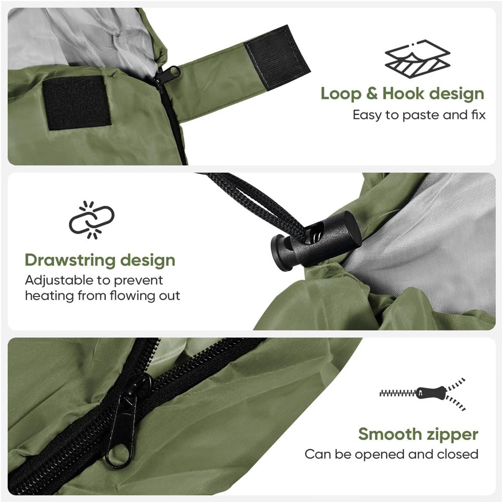TREKREST – Warm Envelope Sleeping Bag for Camping & Outdoor Adventures