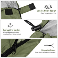 TREKREST – Warm Envelope Sleeping Bag for Camping & Outdoor Adventures