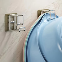 BASIN HOOK – Rustfri Stål Væghage uden Boring til Pladsbesparende Håndklæde- og Vask Opbevaring i Køkken og Badeværelse