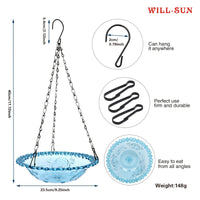 BIRDNEST – Hanging Double Bowl Feeder for Outdoor Bird Watching
