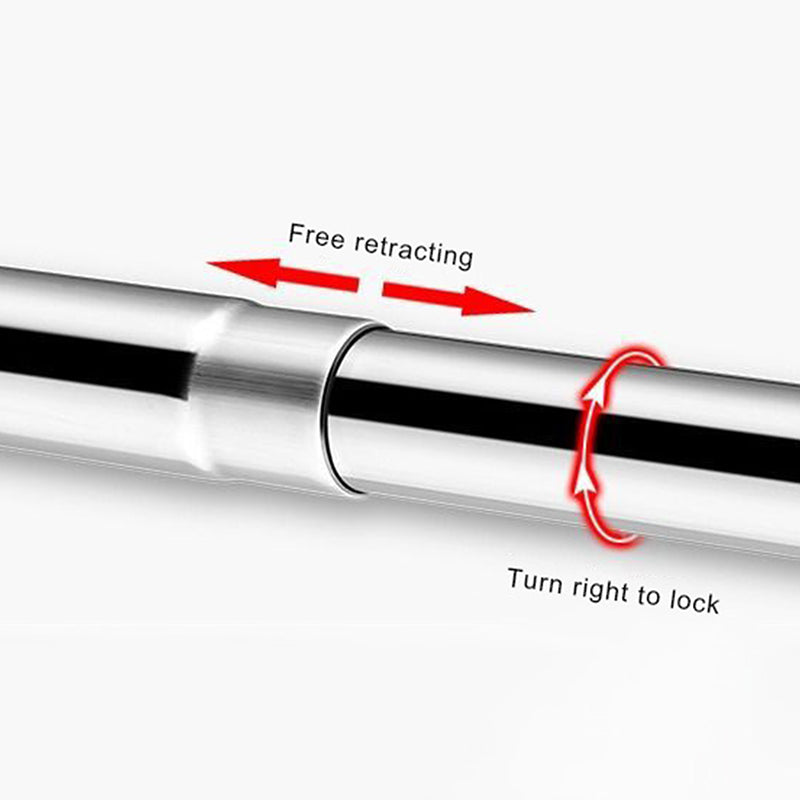 FLEXICURVE – Extendable L-Shaped Shower Curtain Rod with Punch-Free Stainless Steel Installation for Modern Bathrooms