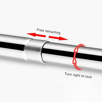 FLEXICURVE – Extendable L-Shaped Shower Curtain Rod with Punch-Free Stainless Steel Installation for Modern Bathrooms