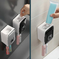 PRESSIQ – Manual Toothpaste Dispenser for Organized Bathroom Use