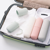 TRAVEL CUP – Custodia Portatile per Spazzolino e Dentifricio progettata per un'organizzazione igienica e compatta in viaggio
