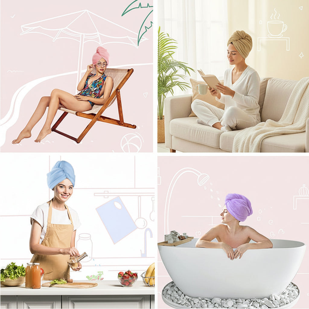 DRYELLA – Fascia per Capelli in Microfibra per Asciugatura Rapida e Cura Quotidiana Confortevole