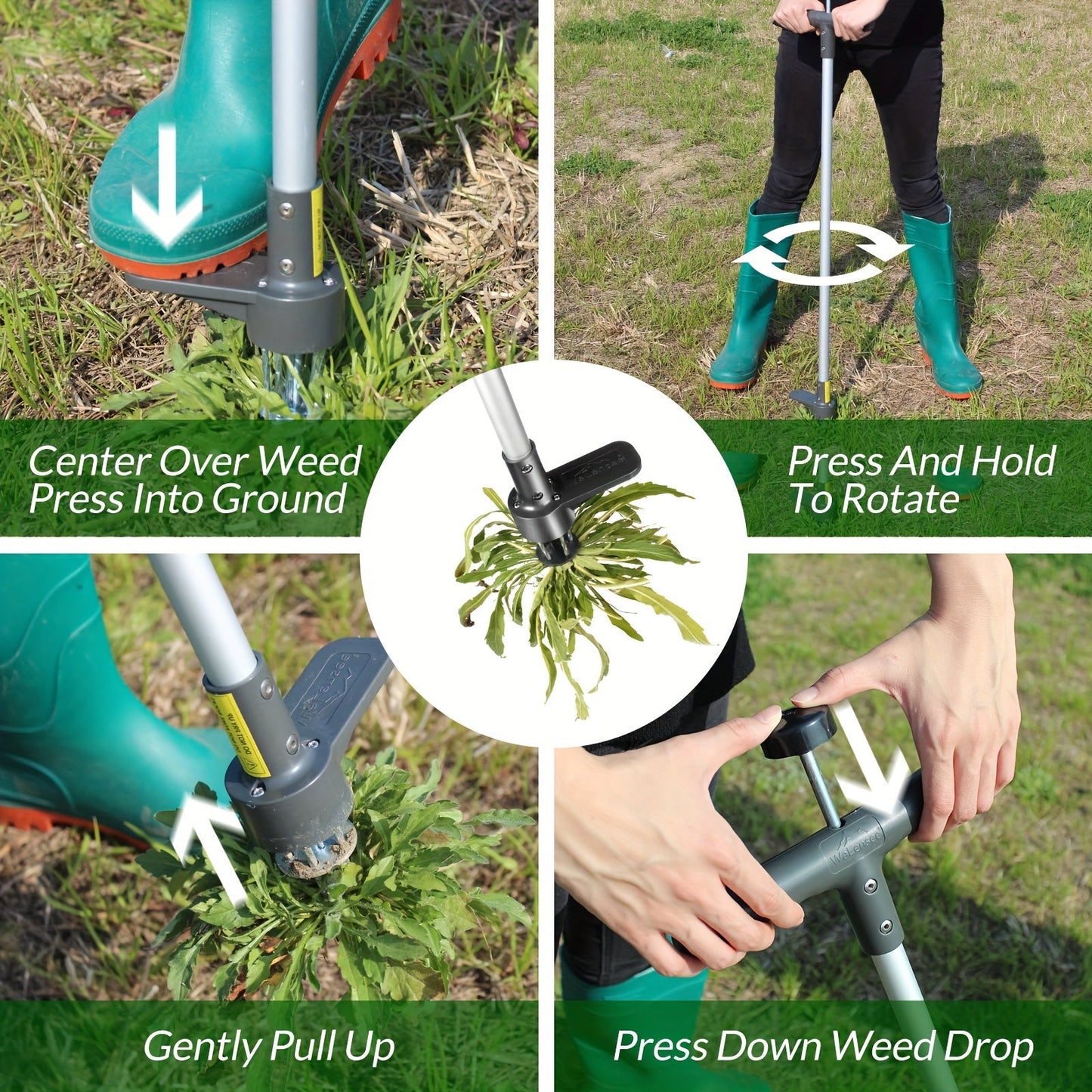 ROOTLIFT - Stand-up weed puller designed for easier and cleaner garden maintenance.