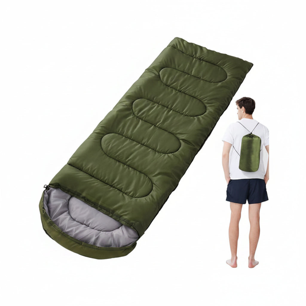 TREKREST – Warm Envelope Sleeping Bag for Camping & Outdoor Adventures