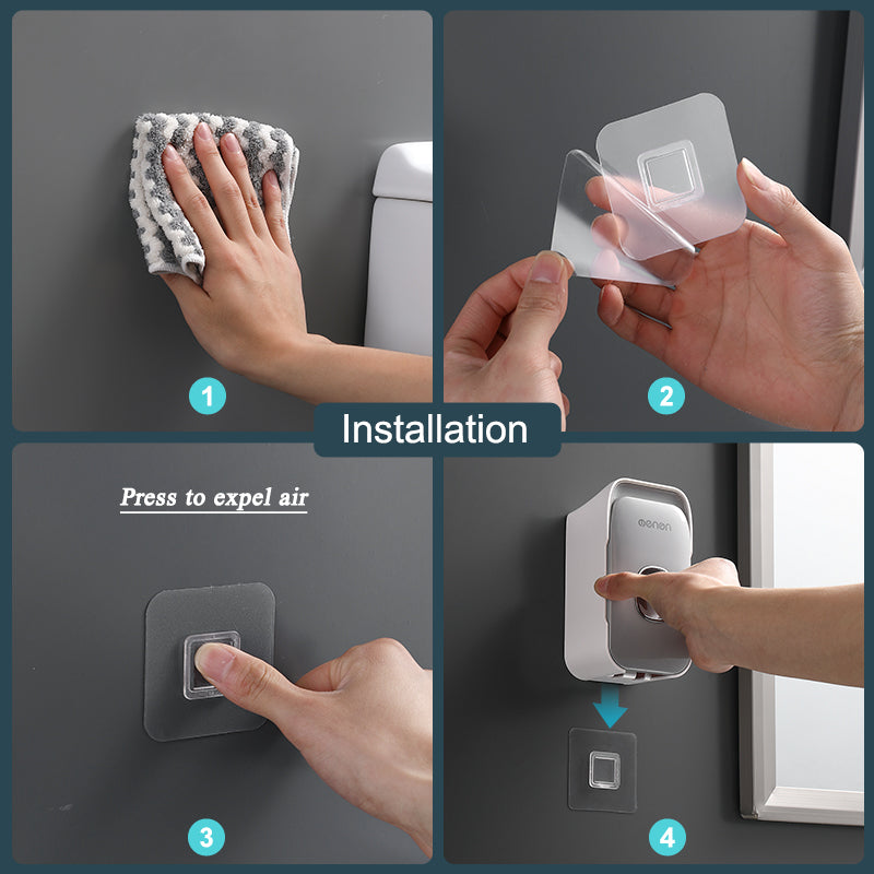 PRESSIQ – Manual Toothpaste Dispenser for Organized Bathroom Use