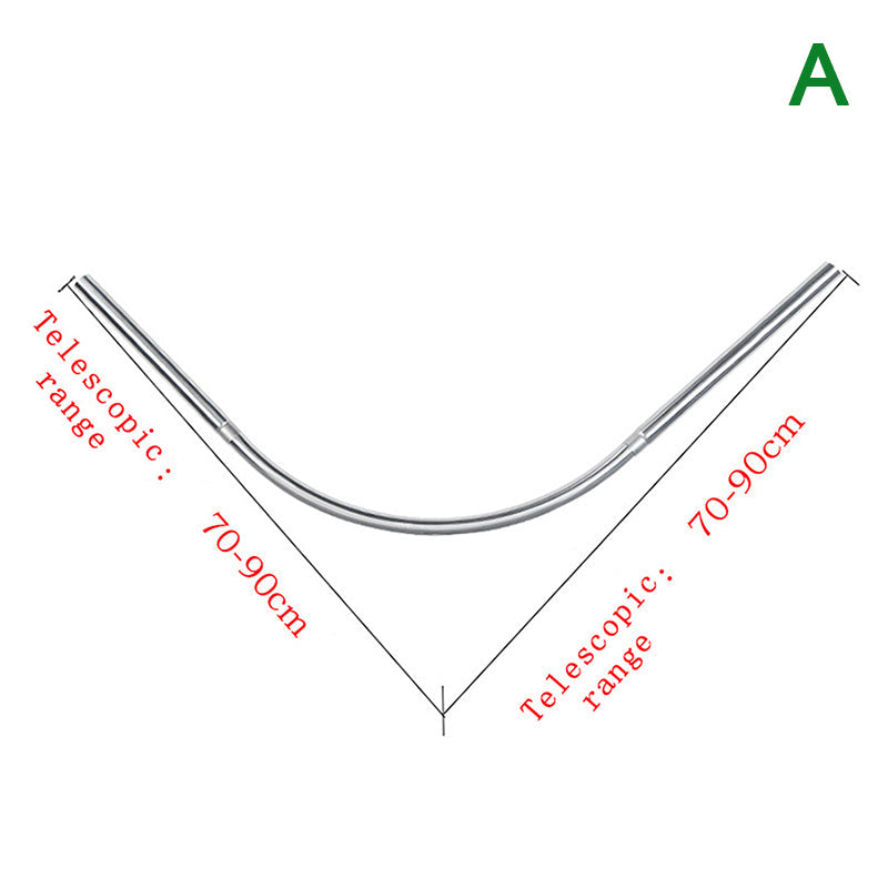 FLEXICURVE – Extendable L-Shaped Shower Curtain Rod with Punch-Free Stainless Steel Installation for Modern Bathrooms