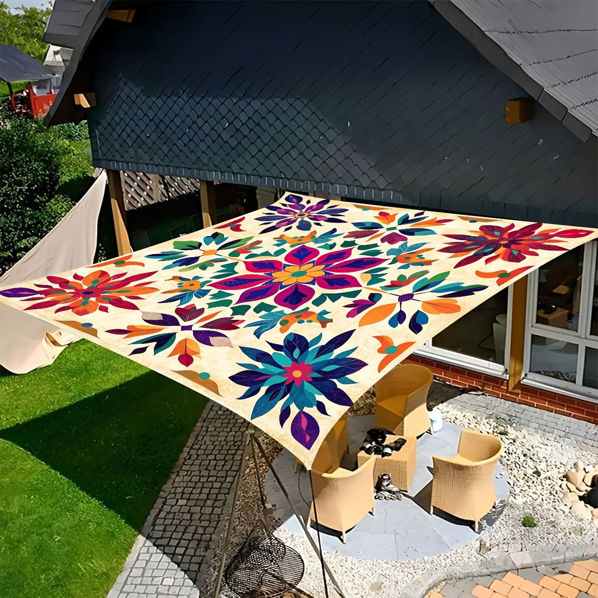 SOLARA - Stylish outdoor canopy designed for comfortable shaded relaxation anywhere.