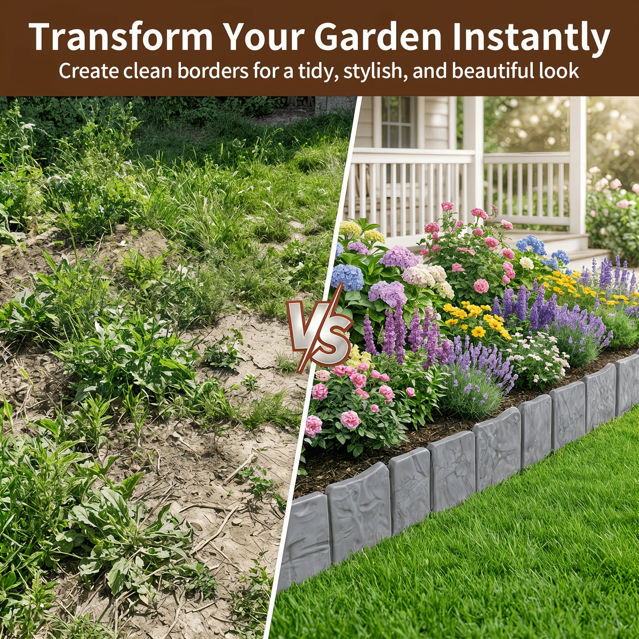 STONEEDGE – Decorative Garden Border for Clean Lawn Edging