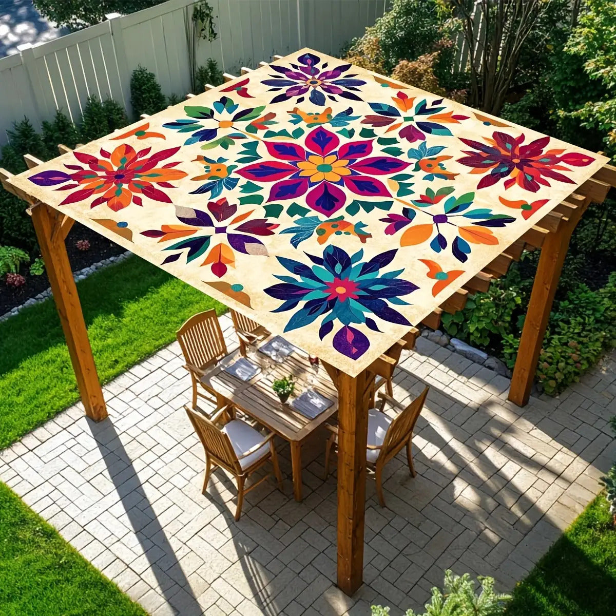 SOLARA - Stylish outdoor canopy designed for comfortable shaded relaxation anywhere.