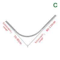 FLEXICURVE – Extendable L-Shaped Shower Curtain Rod with Punch-Free Stainless Steel Installation for Modern Bathrooms
