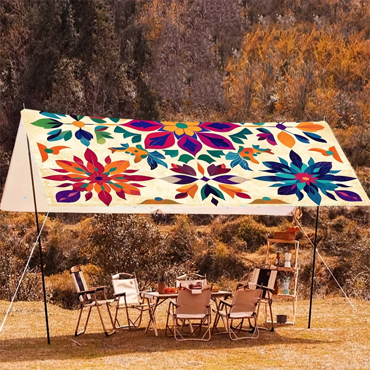 SOLARA - Stylish outdoor canopy designed for comfortable shaded relaxation anywhere.