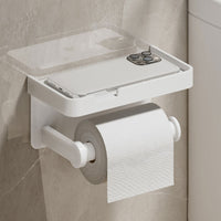 TOILET ROLL - Wall-mounted aluminum toilet paper holder with storage drawer design