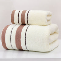 GOLDENWEAVE – Luxury 5-Piece Towel Set with Gold Stripe Design