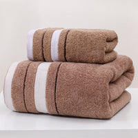 GOLDENWEAVE – Luxury 5-Piece Towel Set with Gold Stripe Design