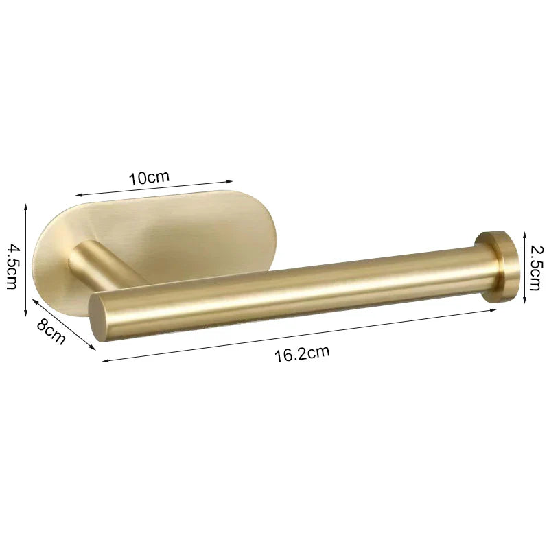 ROLLIX – Stainless Steel Adhesive Paper Towel Holder with Wall Mount Design for Kitchen and Bathroom Organization