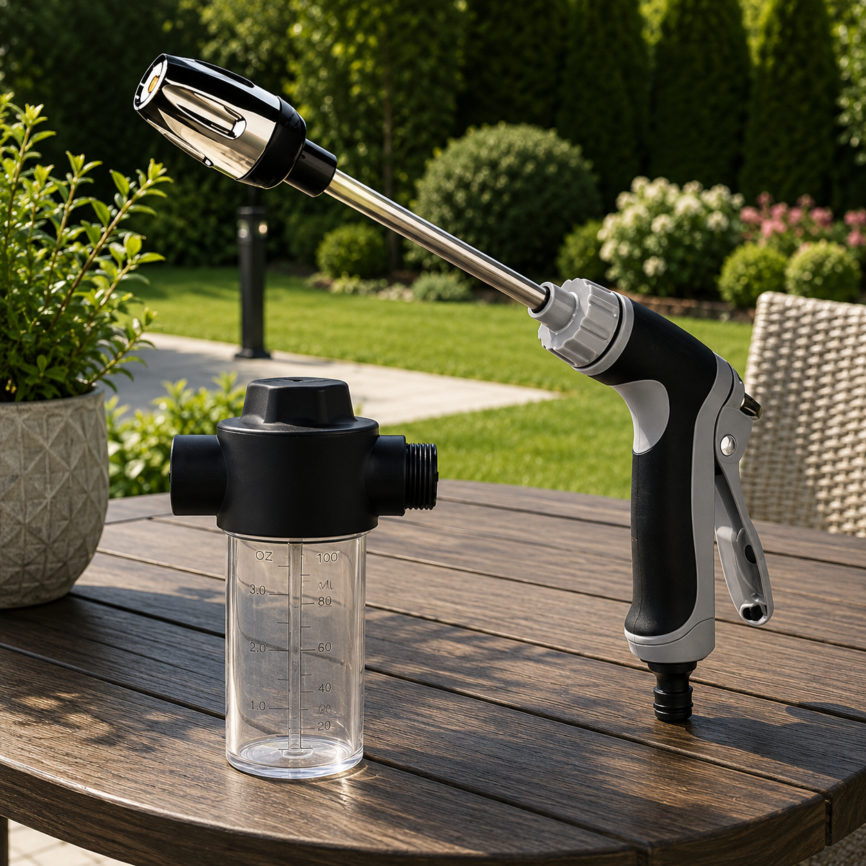 AquaBlast - High Pressure Garden Hose Nozzle Sprayer with Foam Cannon & Ergonomic Handle