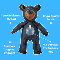 MightyBear - Indestructible Dog Toy for Aggressive Chewers, Squeaky Rubber 2