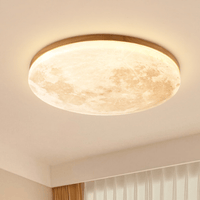 Modern Dimmable LED Flush Mount Ceiling Light - Soft Ambient Moonlight Fixture 0