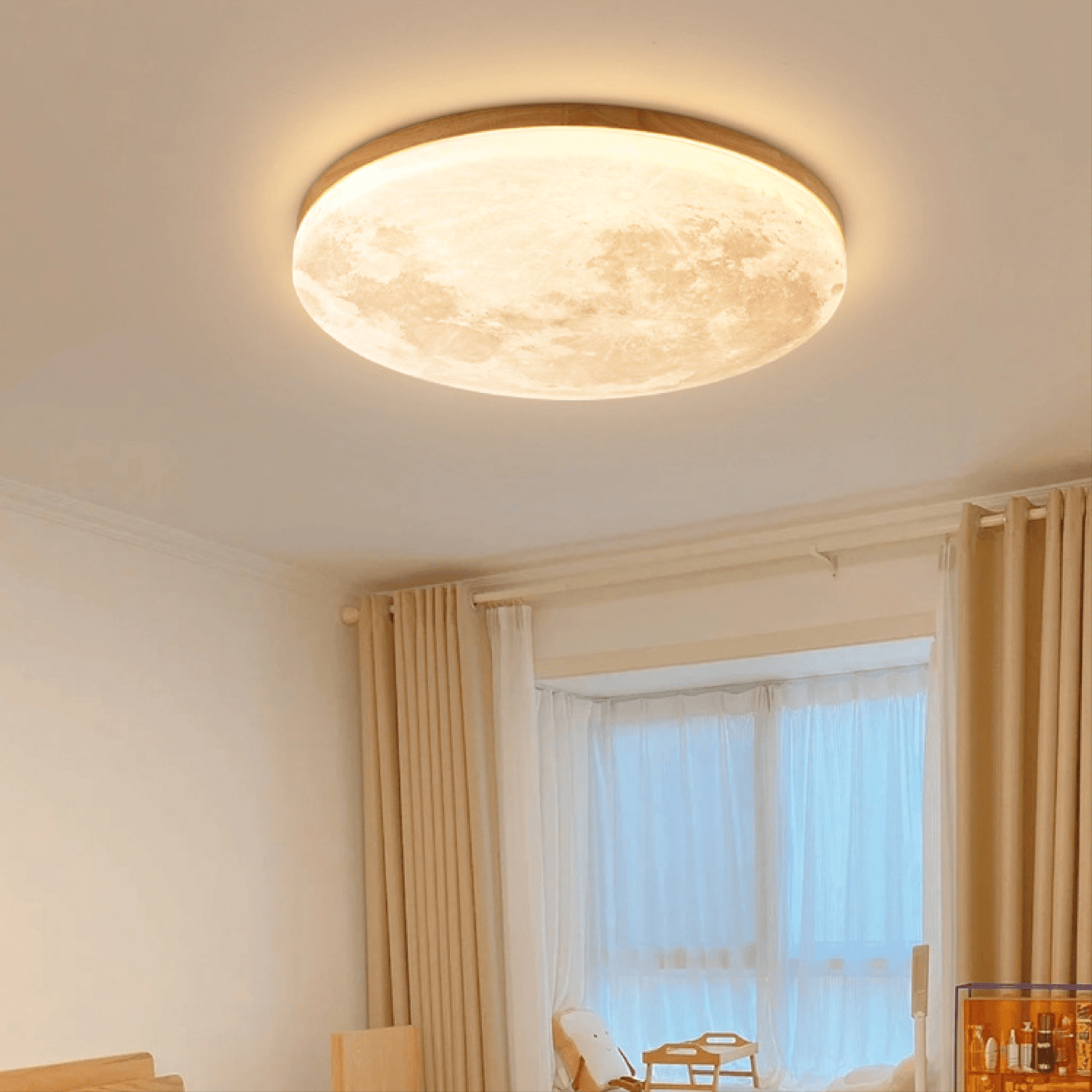 Modern Dimmable LED Flush Mount Ceiling Light - Soft Ambient Moonlight Fixture 2
