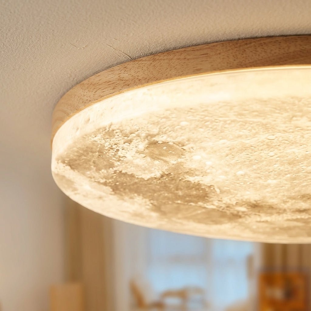 Modern Dimmable LED Flush Mount Ceiling Light - Soft Ambient Moonlight Fixture 3