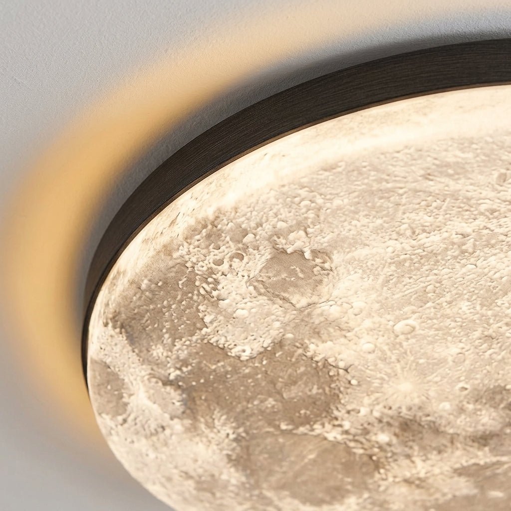 Modern Dimmable LED Flush Mount Ceiling Light - Soft Ambient Moonlight Fixture 5