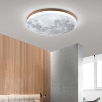 Modern Dimmable LED Flush Mount Ceiling Light - Soft Ambient Moonlight Fixture 6