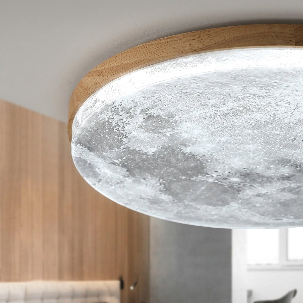 Modern Dimmable LED Flush Mount Ceiling Light - Soft Ambient Moonlight Fixture 7