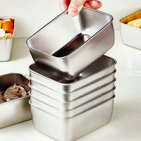 NUTRIBOX - 7-Piece Stainless Steel Food Storage Containers Set for Meal Prep 3