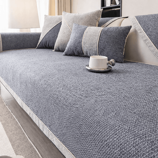 Naturweft - Non-Slip Cotton Linen Sofa Throw Blanket for Year-Round Comfort 0