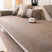 Naturweft - Non-Slip Cotton Linen Sofa Throw Blanket for Year-Round Comfort 10