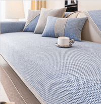 Naturweft - Non-Slip Cotton Linen Sofa Throw Blanket for Year-Round Comfort 11