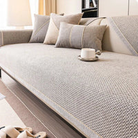 Naturweft - Non-Slip Cotton Linen Sofa Throw Blanket for Year-Round Comfort 8