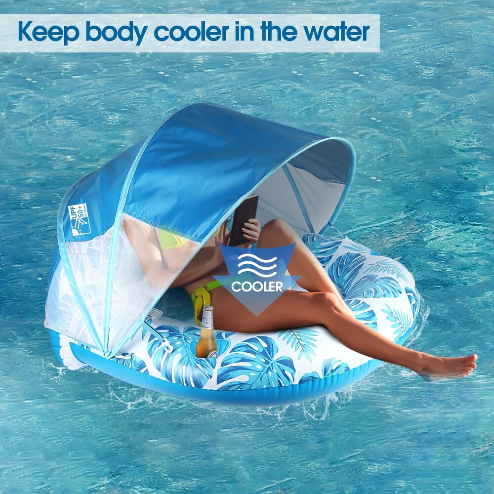 CANOPYWAVE – Inflatable Pool Float Relaxing Shade Design