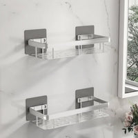 NordicShelf - Adhesive Bathroom Shelf for Easy Storage & Shower Use 15