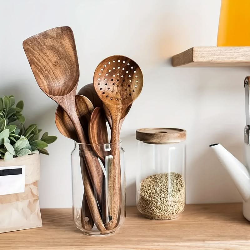 Nordicwood - Sustainable Teak Kitchen Utensil Set for Cooking and Serving 1