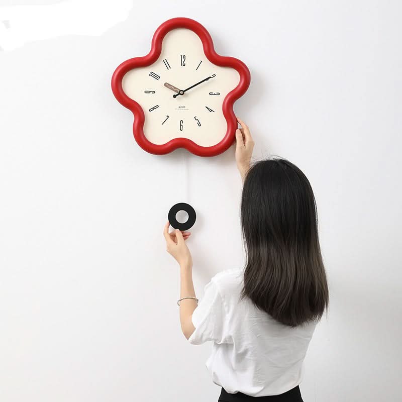 FLORATIDE – Orologio a pendolo floreale 3D con movimento decorativo silenzioso