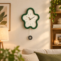 FLORATIDE – Orologio a pendolo floreale 3D con movimento decorativo silenzioso